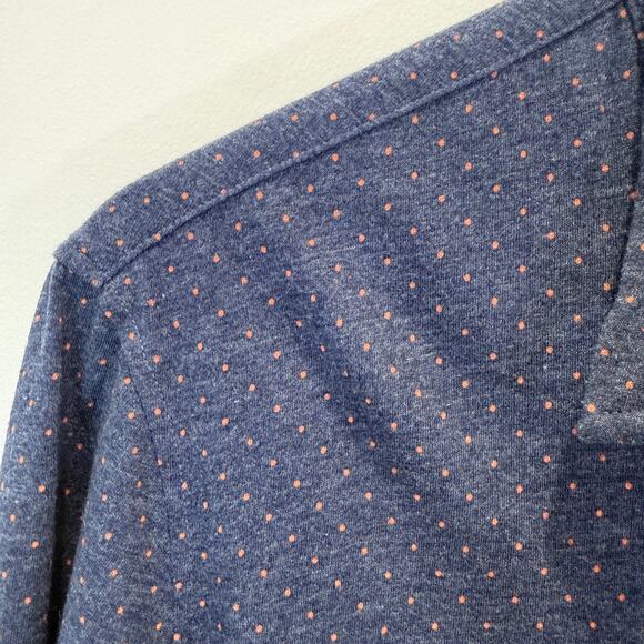 Bonobos Button Down Shirt Men's Med Slim Fit Blue Polka Dots Comfy Stretchy Soft - Picture 9 of 10